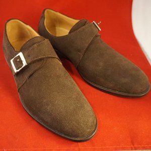 Shipton and Heneage Monk Strap Suede Shoes Sz 8